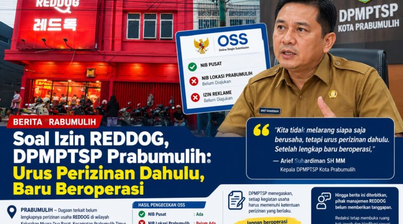 Soal Izin REDDOG, DPMPTSP Prabumulih: Urus Perizinan Dahulu, Baru Beroperasi