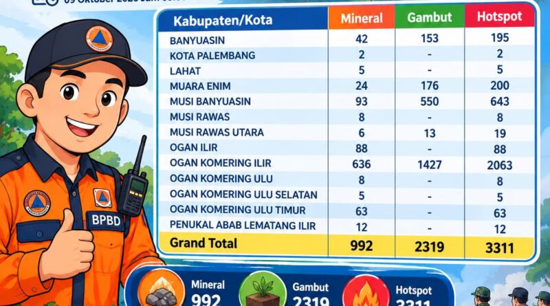Karhutla di Prabumulih Tak Picu Kabut Asap, BPBD Sebut Diduga Kiriman dari Kabupaten Tetangga