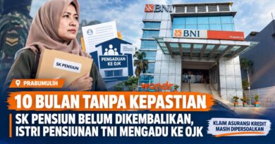 Sudah 10 Bulan Menanti, Istri Almarhum Pensiunan TNI Pertanyakan Klaim Asuransi dan SK di BNI Prabumulih