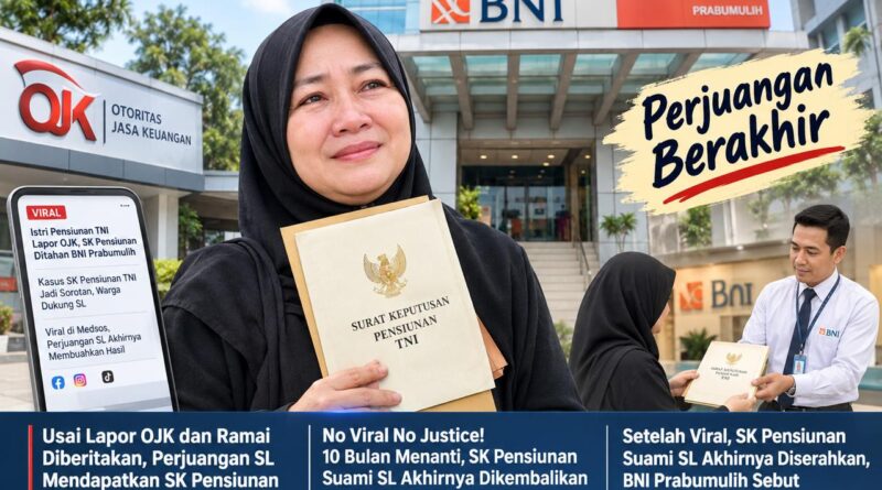 No Viral No Justice! 10 Bulan Menanti, SK Pensiunan Suami SL Akhirnya Dikembalikan BNI Prabumulih